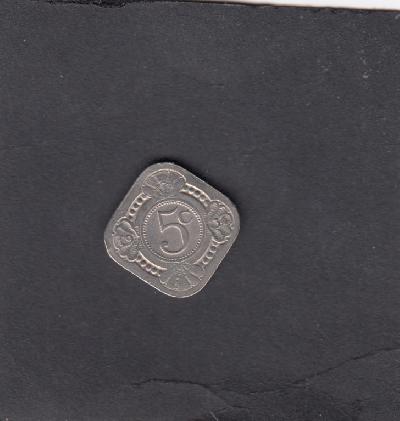 Beschrijving: 5 Cent WILHELMINA